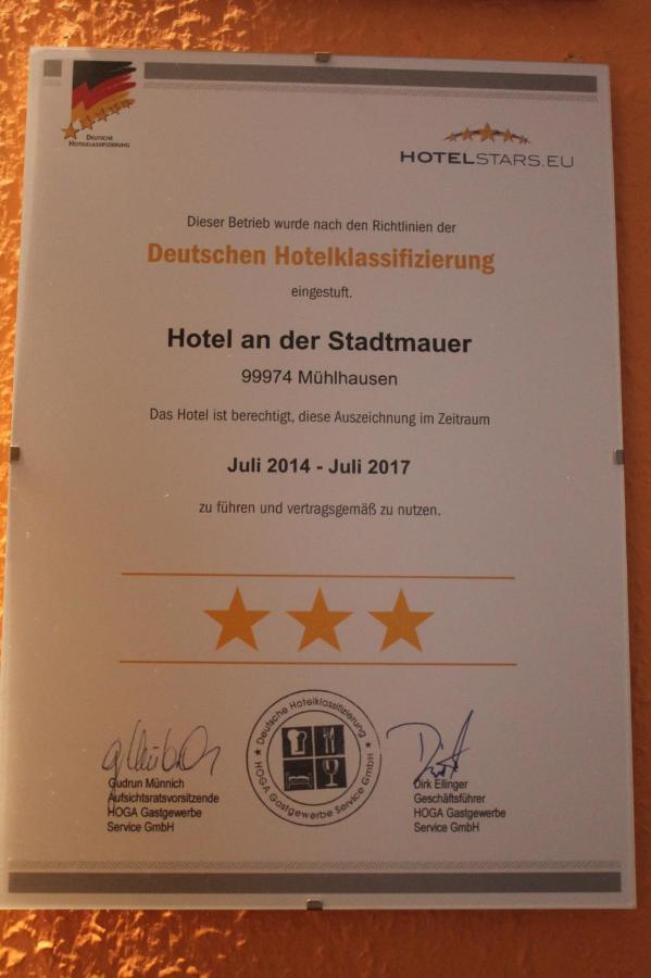 Hotel An Der Stadtmauer Muehlhausen  Ngoại thất bức ảnh